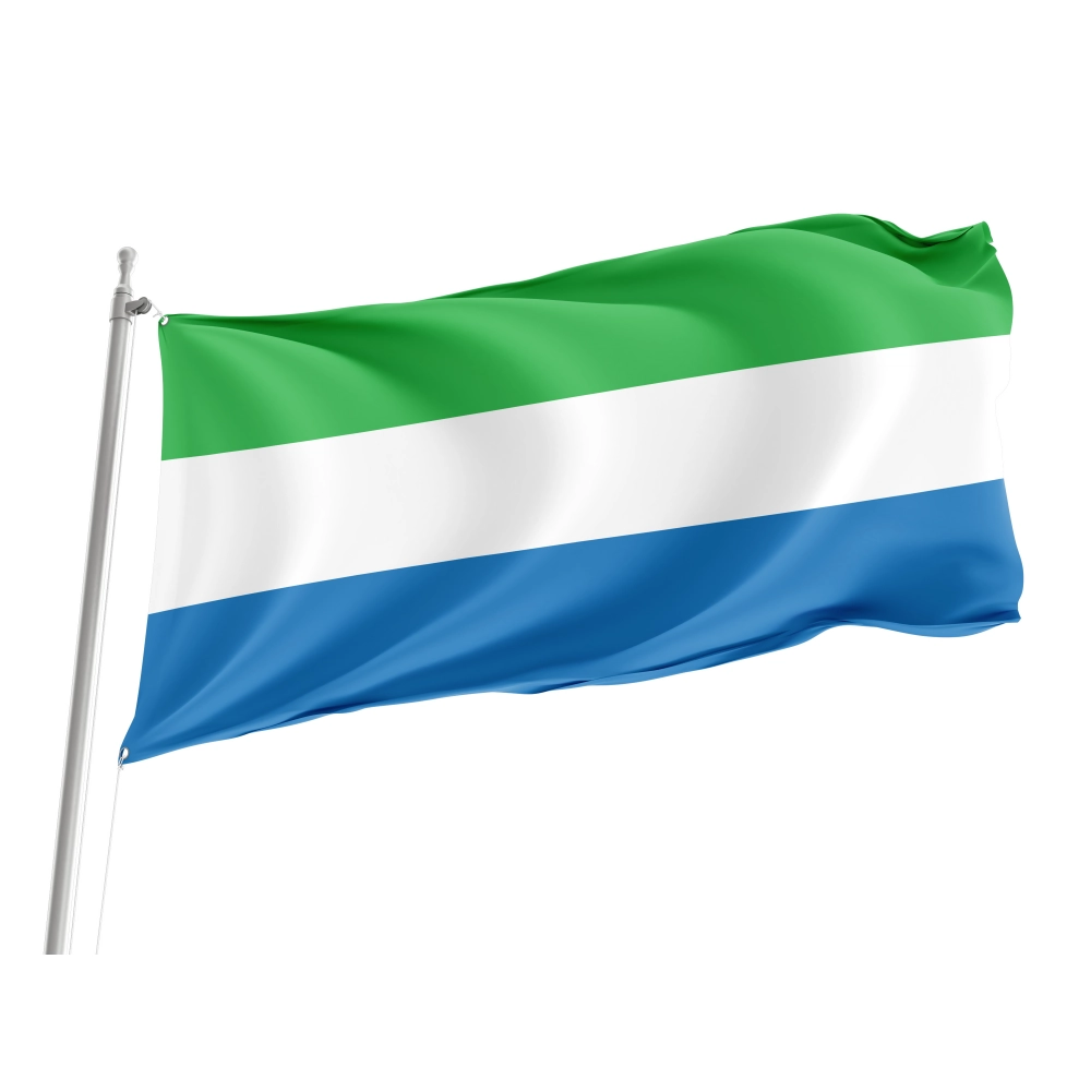 Sierra Leone Flag for Indoor & Outdoor Use