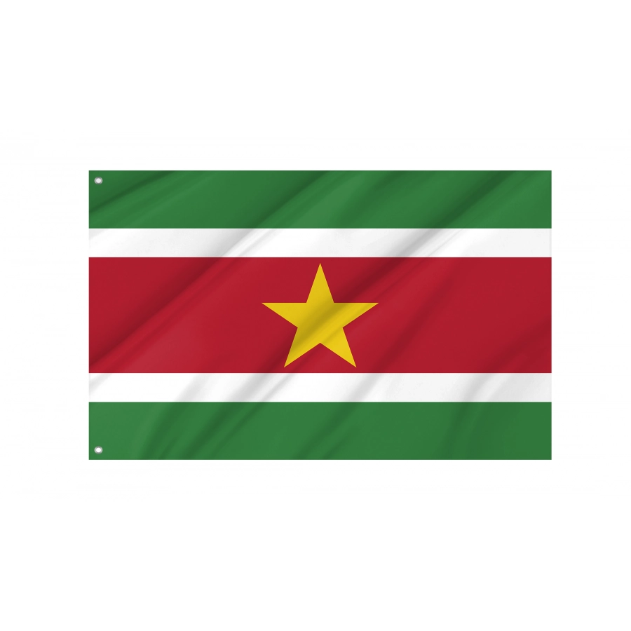 Flag of Suriname, Patriotic Flags, Unique Design Print, Flags for Indoor & Outdoor Use
