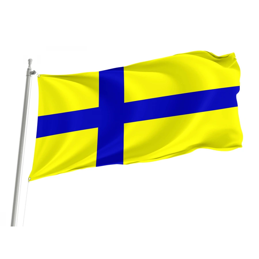 Ostergotland clear Flag for Indoor & Outdoor Use, SWE15