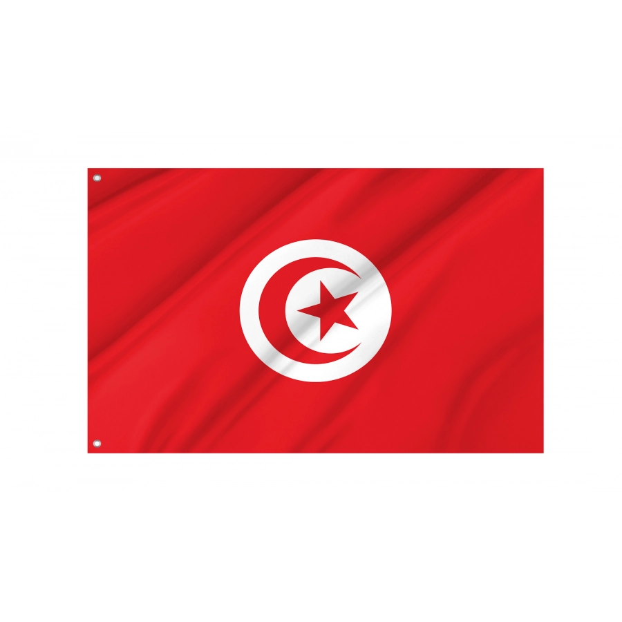 Flag of Tunisia, Patriotic Flags, Unique Design Print, Flags for Indoor & Outdoor Use