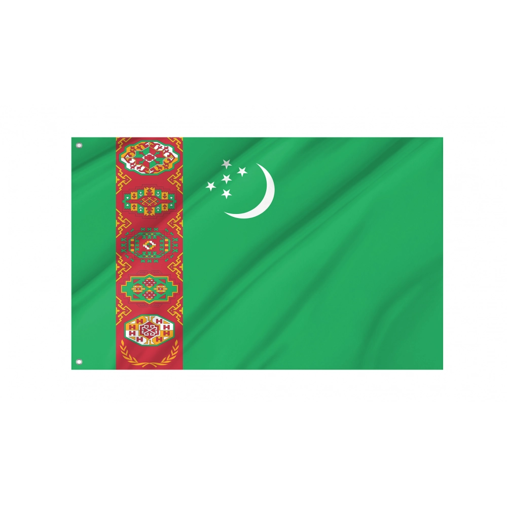 Turkmenistan Flag for Indoor & Outdoor Use