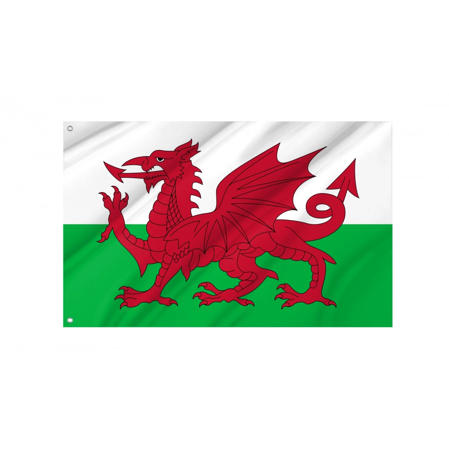 Flag of Wales, Patriotic Flags, Unique Design Print, Flags for Indoor & Outdoor Use
