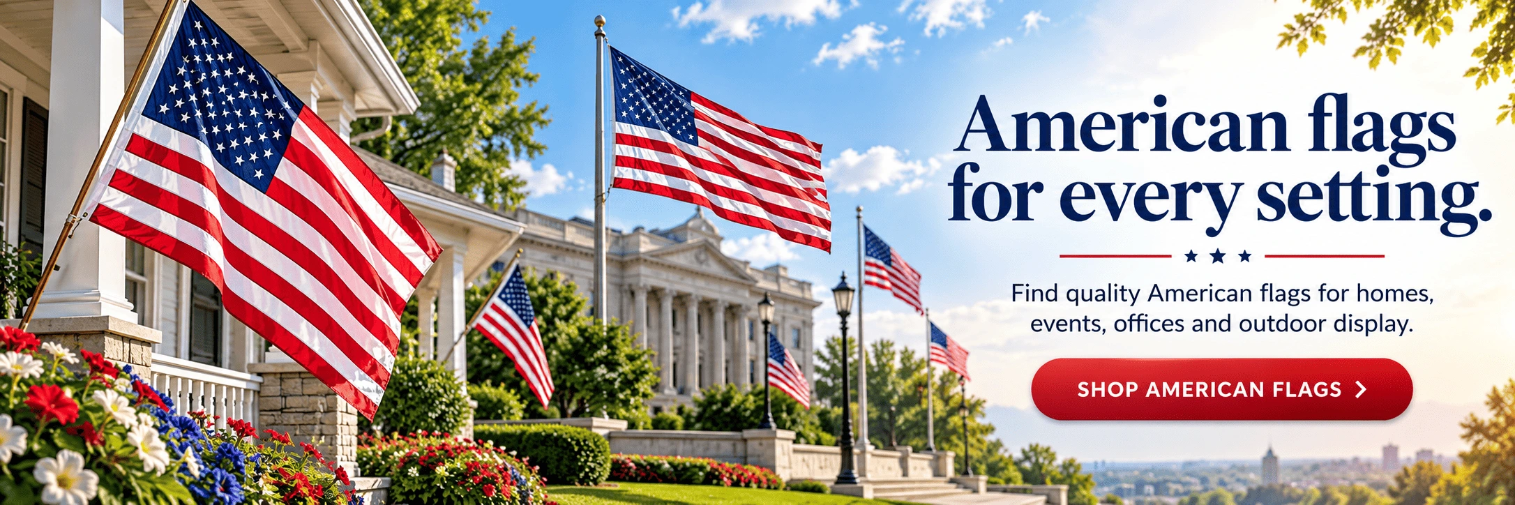 American Flags for indoor and outdoor use