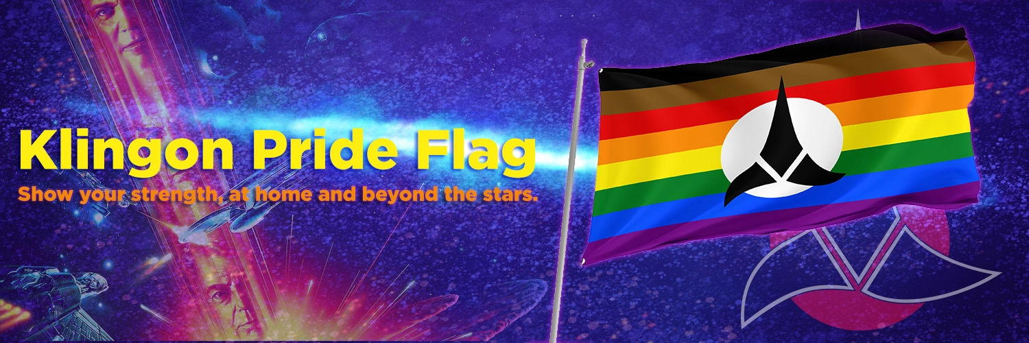 Pride flag of Klingon - Show your strength, at home and beyond the stars.